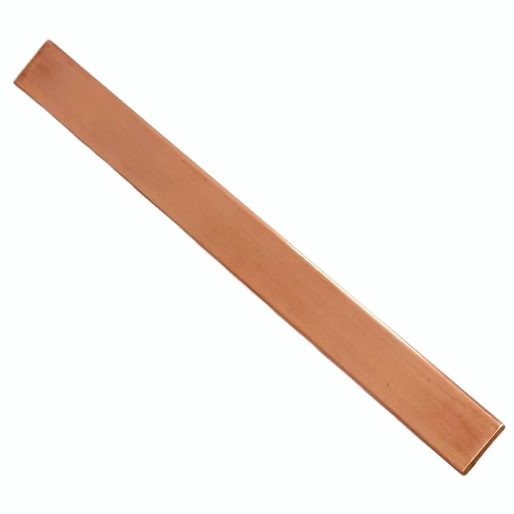 1 Pièce Barre Plaque Plat de Cuivre 3mm x 20mm x 1000 mm, Plat Plaque de Tôle de Cuivre Plate en Métal Cuivre Pur à 99,99% Pour Le Travail Du Métal Bricolage Électrique et Industriel