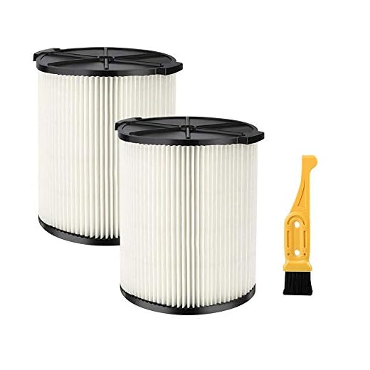2-Pack VF4000 Replacement Filter for Ridgid 72947 Standard Wet dry Vac 5 to 20 Gallon 6-9 Gal Husky Vacuum Compatible WD5500 WD0671 RV2400A RV2600B Vac