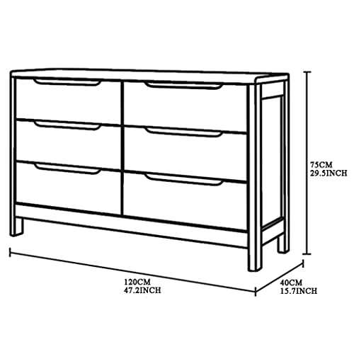 Nizame Retro Tv Stand With 6 Drawers Tv Console For Media, Wood Tv Cabinet & Entertainment Center For Living Room, 47.2 * 15.7 * 29.5 Inches #TOP5