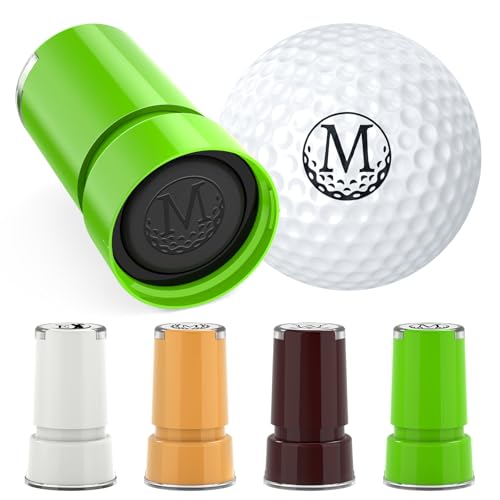 UNIGIFTIME Golf Ball Stamp Personalized Custom Golf Ball Marker Stamp with Monogram Name Design, Reusable Golf Ball Stamper, Gifts for Golfers Men Dad Husband Boyfriend