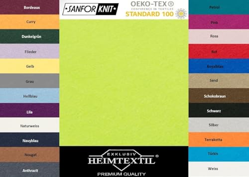EXKLUSIV HEIMTEXTIL Marke Jersey Spannbettlaken 90-100 x 200 cm 100% Baumwolle Öko - Tex...