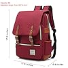UGRACE Vintage Laptop Backpack with USB Charging Port, Elegant Water Resistant Travelling Backpack Casual Daypacks College Shoulder Bag for Men Women, Fits up to 15.6Inch Laptop in Red #1
