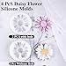 4 Pcs Daisy Flower Candle Molds, Silicone Molds for Candles Making, 3D Flower Shape Decorating Mold for Fondant Soap Chocolate Cake, DIY Wax Epoxy Resin Moulds for Clay Craft