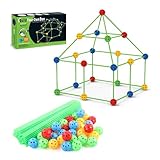 DIY Kinder Baukasten Höhle, 120-teiliges Konstruktionsspielzeug - Nachleuchtendes Bauset für Jungen & Mädchen ab 5 Jahre - Kreatives DIY Spielhaus für Indoor & Outdoor (Zeltstoff)