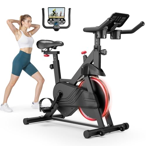 Stationary Bike, Spin Bike with 32 Levels of Adjustable Magnetic, Exercise Bike for Home with...