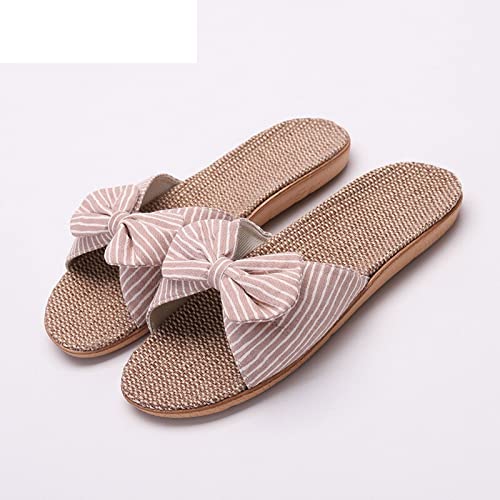 Slippers Women Women Slippers Casual Slides Striped Floral Bow Flat Sandals Female Indoor Slip On Home Shoes Flip Flops4