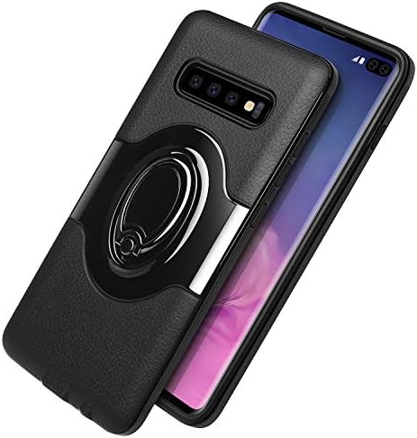 Galaxy S10E Case with Ring Holder Kickstand, 360 Degree Rotation Ring Grip Stand Holder[Work with Magnetic Car Mount] Slim Protective Cover for Samsung Galaxy S10E,Black