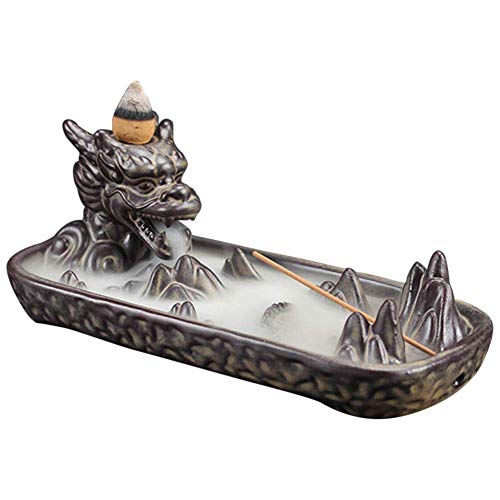 Drachen Teich Räucherstäbchen Verbrenner Halter Aschefänger Rückfluss Rauchmelder Räuchergefäß Home Ornament