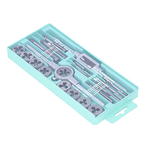 Car Repair Die Taps, 20Pcs Tap Die Tap Set Tool Steel Car Repair Die Taps for Model Processing DIY Cast Iron Aluminum, Hex Threading Dies