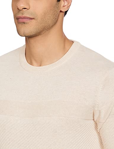 Image of Max Men Textured Flat Knit Long Sleeve Cotton Sweater