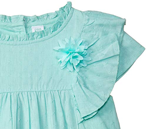 Image of miniklub Girls Green Solid A-Line Pure Cotton Top