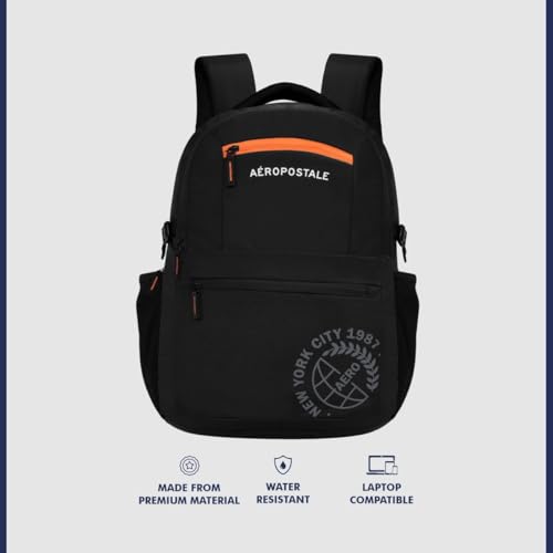 Image of Aeropostale Backpack Basin | Durable 2-Compartment Laptop Backpack with Rain Cover Compartment | Bag for School, College and Work | Padded Back and Multiple Utility Pockets