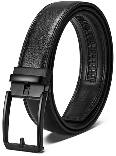 Mens Belt,2 Pack Ratchet Belts for Men Leather2