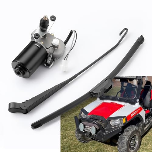 GEARMONSTER Scheibenwischermotor Kit 12V Universal Wischermotor mit Arm und Blatt Wischerarm Wischerblatt Scheibenwischer Motor für Traktor, Wohnmobil und Fischerboot
