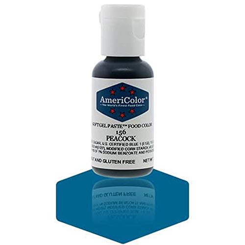 AmeriColor, Peacock, 0.75 Ounce Bottle, Soft Gel Paste Food Color