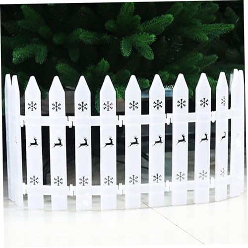 Lot de 32 clôtures en plastique blanc pour sapin de Noël, décoration de fête de mariage, vacances, bureau, maison, fête de mariage