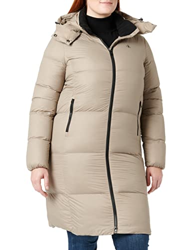 Calvin Klein Jeans Ck Mw Down Long Puffer Down Coats, Perfect Taupe, 36