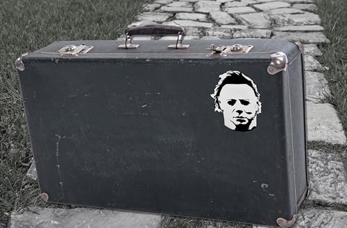 Image of Elektroplate Michael Myers Balcony Dynamic Car Decal Set of 2 | Officially Licensed Halloween, Weatherproof Automotive Grade Horror Movie Vinyl Sticker for Water Bottle, Laptop & More