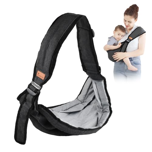 Fulares Portabebé Versátil, Cinturón Portabebés Ergonómico Fular Portabebe Lateral Porteo Bebe Cadera Porta Bebés de 0 a 24 Meses con Hombro Ajustable Portabebes Recien Nacidos (Hasta 20 kg)