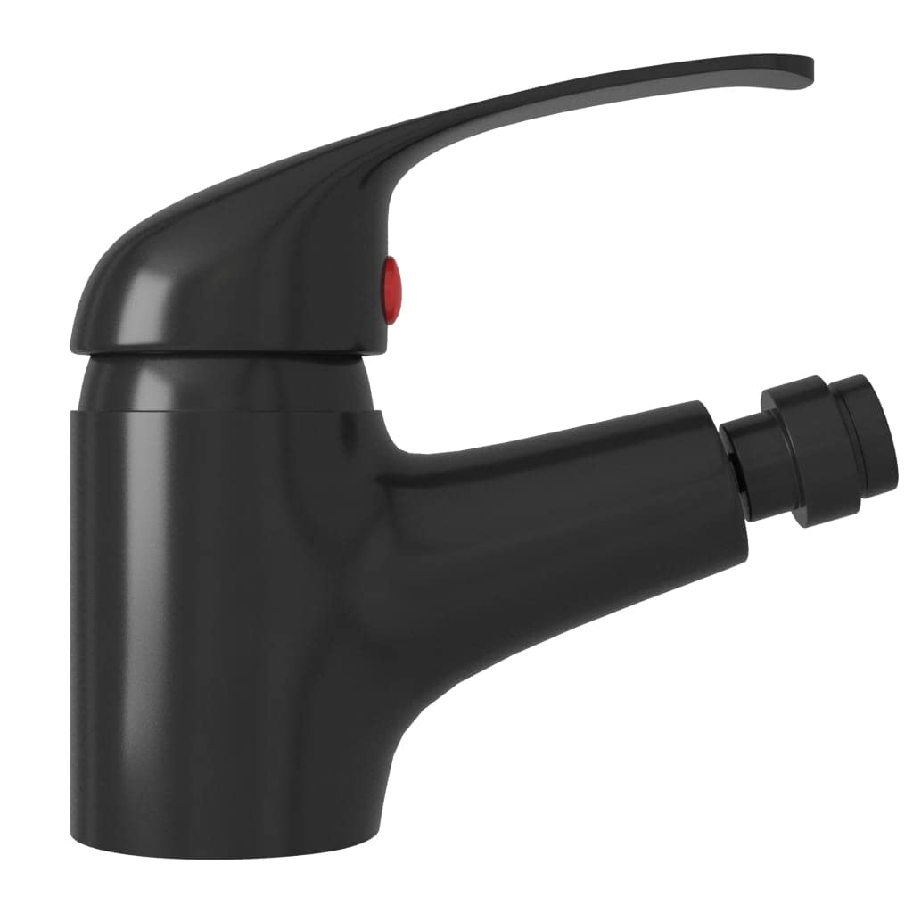 vidaXL Grifo Mezclador de Bidé Lavabo Monomando Cuarto de Baño Aseo Ducha Inodoro Bañero Grifería Cocina Reemplazo Duradero Negro 13x12 cm