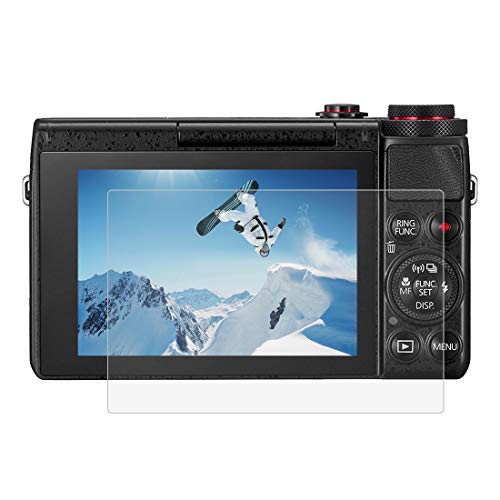 Gehärtetem Glas Displayschutzfolie für Canon G7X/G9X/G5X, 0,3 mm ultraklare LCD-Schutzfolien mit 9H Härte, Anti-scrach, Blasenfreie, Anti Fingerprint (G7X/G9X/G5X) Cover