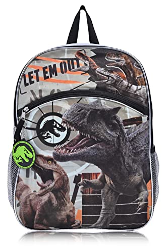 Jurassic World Boys Backpack Dinosaur Knapsack | Elementary and Kindergarten Kids Backpacks for School (Jurassic World)
