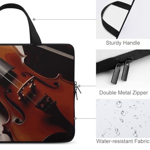 Sac ordinateur portable étanche motif violon pour PC et tablette