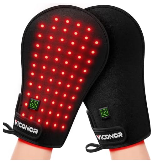 Red Light Therapy Device for Hands, Infrared-Light-Therapy-Gloves Finger Wrist, Led Near Infrared Light Skin Care, Carpal Tunnel(Pack of 2)