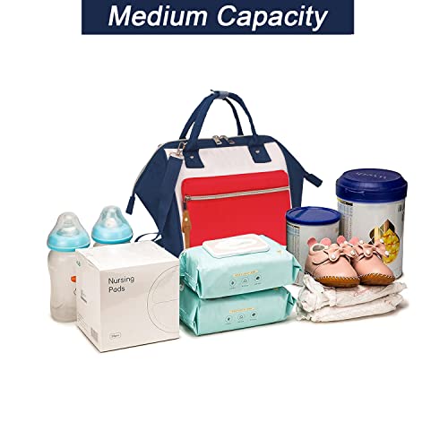 VISMIINTREND Itsy Bitsy Mini Small Diaper Bag Backpack | Convertible | Stylish | Mother | Travel | Kids friendly | Lightweight | Maternity | Girl | Boy | Blue | Small | Baby Bag | Gifts, Mini Red, 1