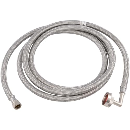 Eastman 10 foot Dishwasher Supply Line, 3/8 Inch Compression x 3/4 Inch FHT Elbow, Braided Stainless Steel Dishwasher Connectors, 41015 by Eastman - Used condition - US$18.24