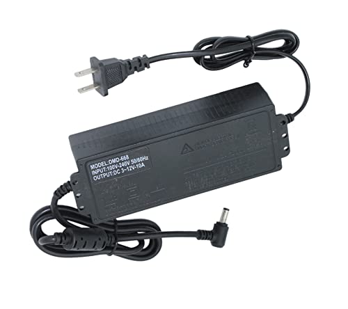 DIGISHUO 120W Power Supply Adjustable DC 3V ~ 12V 10A Variable Universal Switching AC/DC Adapter 100V-240V AC to DC Converter with LED Voltage Display and 8 Tips, for Household Electronics3