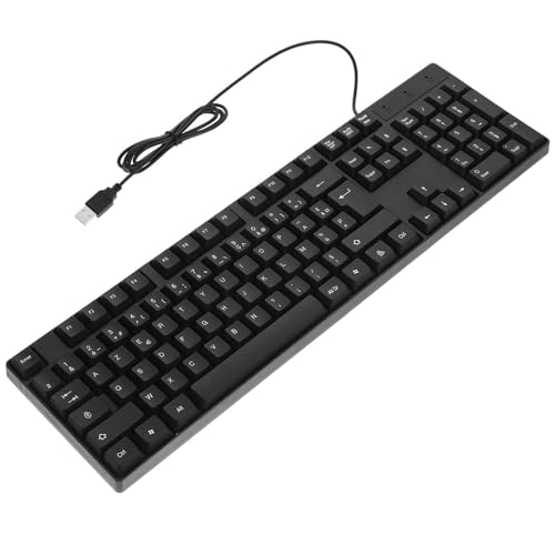 BESPORTBLE Teclado Cable USB para PC y Portátil Teclado Francés Cable para Juegos y Oficina Diseño Profesional y Ligero Conexión Plug and Play Compatible Computadora de Escritorio
