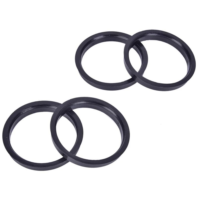 ASYUIHUUY Anillos Centradores Llantas Juego de 4 Anillos centrado for Rueda Coche, Color Negro, 73,1 a 64, mm diámetro Interior (64, mm)