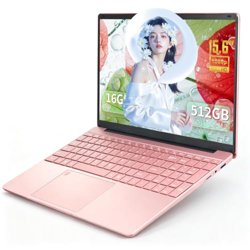 Image of AocBook 15.6" Slim Laptop, Pentium Gold Powder i3-6100 Processor up to 3.4GHz, 16GB RAM, 512GB SSD, FHD 1920×1080 IPS Display, Backlit Keyboard, Portable Notebook for Study & Daily Use