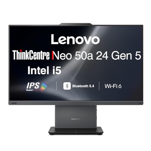 Image of Lenovo ThinkCentre Neo 50a Business All-in-One 24 inch IPS FHD Display (Intel i5-13420H, 16GB DDR5, 512GB PCIe SSD, Intel UHD, WiFi 6, Webcam, Bluetooth 5.4, Win 11 Pro)