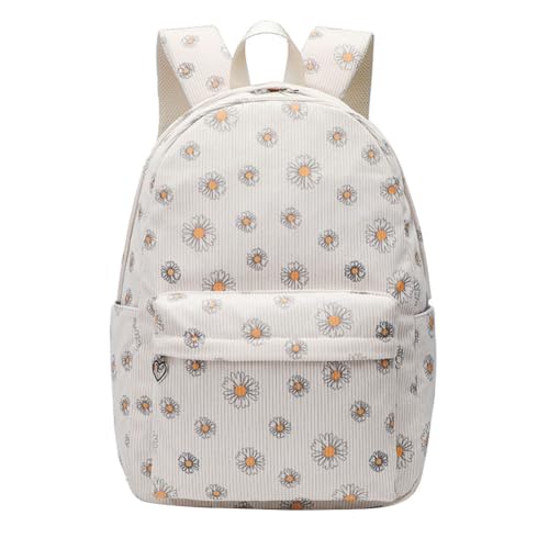 Printed Travel Backpack Large Backpack (Small daisy)