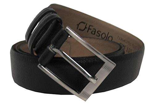 Fasolo, T136143751T100, Cinto Masculino Social de Legítimo Fivela de Metal Tam 100, cor Preto, Couro
