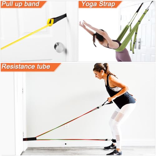 Image of Manificent Door Anchor for Resistance Bands, Heavy Duty Padded Door Anchor System Door Hook, Must-Have Workout Exercise Bands Attachment Compatible for Loop Bands, Resistance Tube