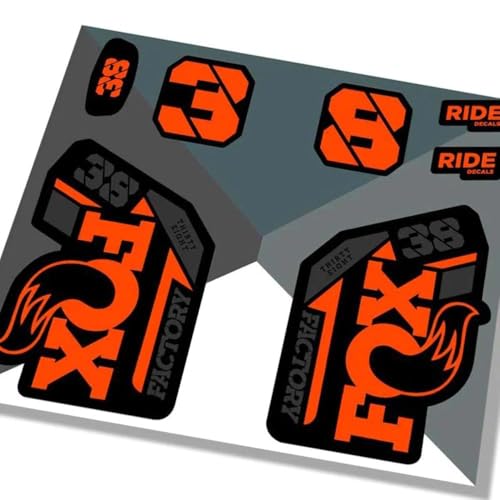 Fox 38 Factory 2021 Fork Decals - Orange GLOSS
