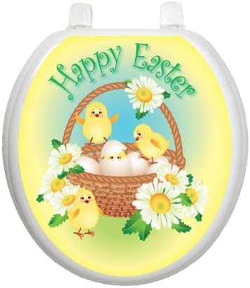 Easter Chicks Toilet Tattoo TT-E712-R Round Bunny Rabbit