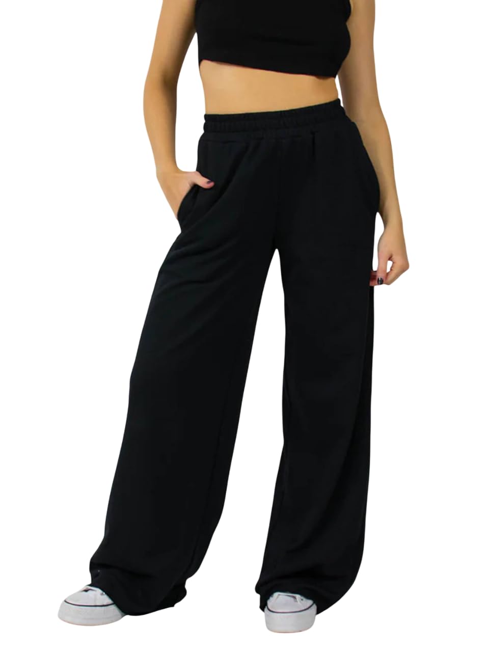 progeny Straight Wide fit Long Length Open Bottom Jogger for Women/Trending Multi Pocket Style, Relaxed Casual Pants for Women-picture-19