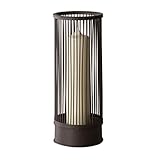 Varia Living Windlicht Michael aus Metall schwarz modernes Design | schöne Dekoration für innen in der Wohnung oder draußen auf Balkon oder Terrasse im Garten | Laterne mit großer Kerze verwendbar