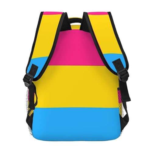 Pansexual Pride Flag Backpack Large Capacity Lightweight Casual Travel Sports Backpack 11.4X7.8X15.7 inch4
