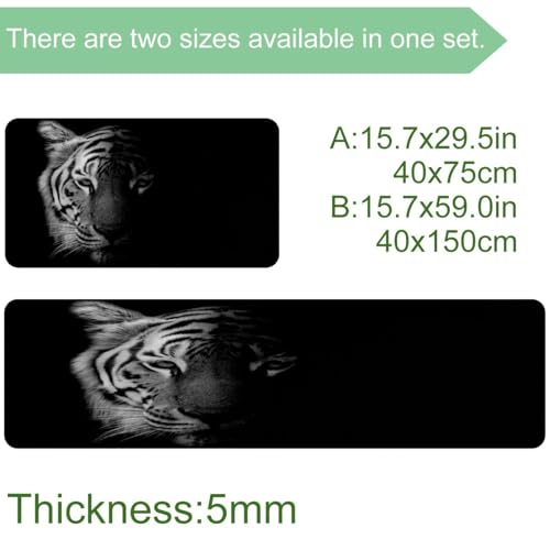 Alfombra absorbente para cocina y cuarto de lavado con diseño de tigre pack de 2 4