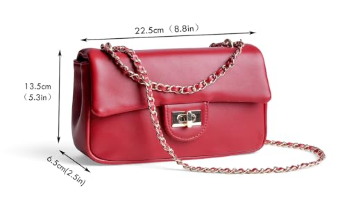 Image of FEVERSOLE Crossbody Bag Vegan Leather Women Retro Small Saddle Satchel Shoulder Bag Tote With Long Adjustable Strap