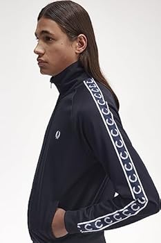 FRED PERRY Contrast Tape Track Jacket 紺 Contrast Tape Track Jacket／フレッドペリートラックジャケット