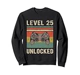 Photo Gallery divertente gioco vintage 25° compleanno gamer - livello 25 sbloccato felpa Photo Gallery divertente gioco vintage 25° compleanno gamer - livello 25 sbloccato felpa