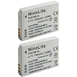 NinoLite NB-5L 互換 バッテリー 2個セット キャノン PowerShot S100 S110 SX200IS IXY 95IS 800IS 等対応 nb5lx2_t.k.gai