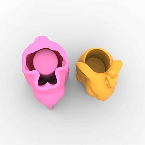 Miniatura 5 de Molde de maceta para cemento, silicona y hormigón, moldes de florero hecho a mano para decoración del hogar, soporte para bolígrafos, resina epoxi