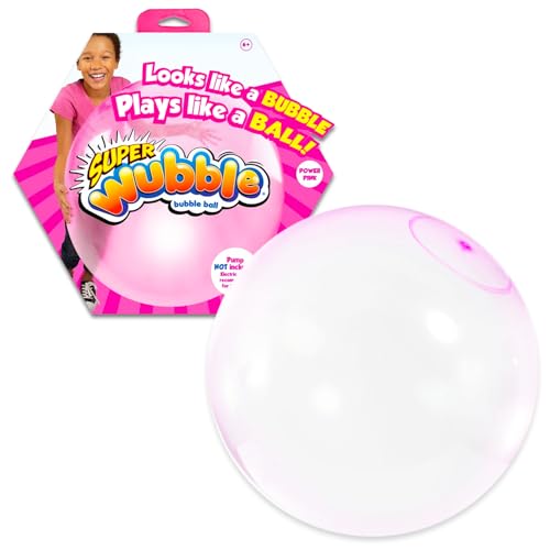 Wubble Bubble Ball Pink - Outdoor or Indoor Fun with Pink Super Bubble Tear-Resistant Ball | Wubble Ball for Kids Boys Girls